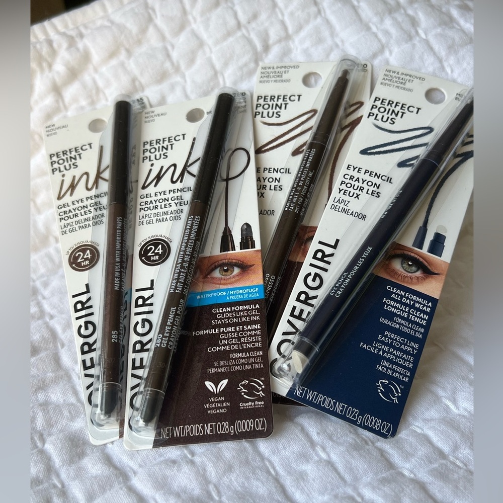 FOUR NEW Covergirl Perfect Point Plus Ink Gel Eye Pencil Gel, 210, 285, 220, 280